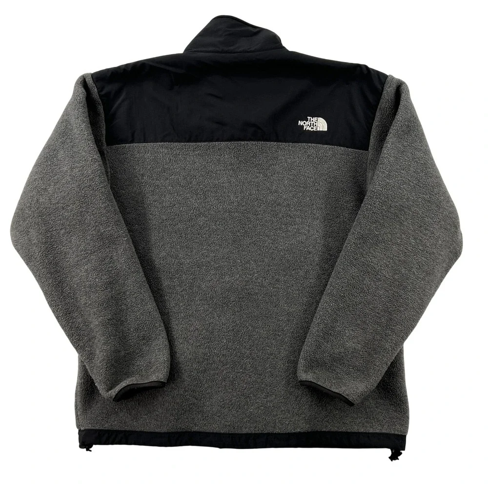 The North Face Denali Polartec Fleece Jacket Mens Large Gray Black Full Zip A193